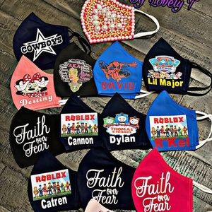 Kids/Adults personalized face mask